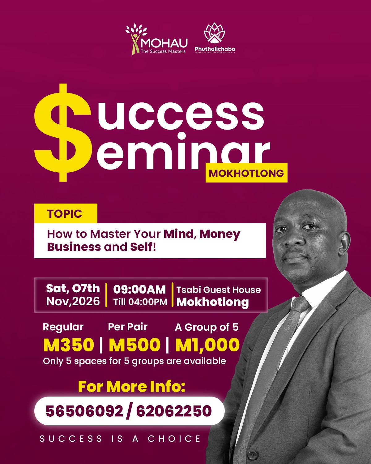 Mokhotlong Seminar Tour poster